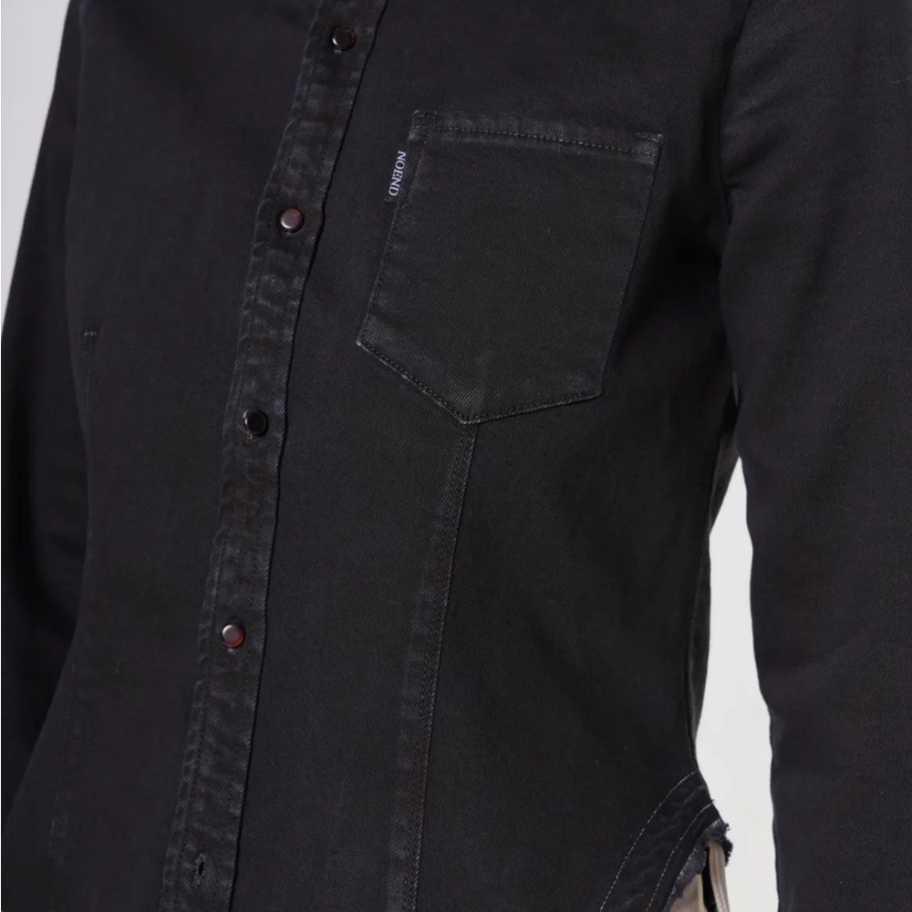 USA-made Black Denim Shirt